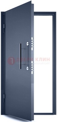 Черная металлическая бронированная дверь ДБ-1 в Калуге