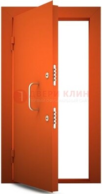Оранжевая стальная бронированная дверь с нитроэмалью ДБ-2 в Калуге