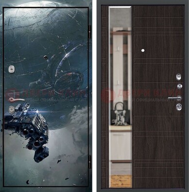 Железная дверь с фотопечатью космической фантастики ДФ-51 в Калуге
