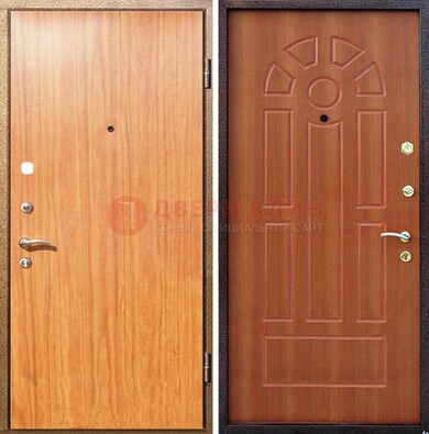 Светлая железная дверь с ламинатом МДФ внутри ДЛ-15 в Калуге