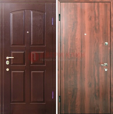 Офисная входная дверь с МДФ ламинат внутри ДМ-101 в Калуге