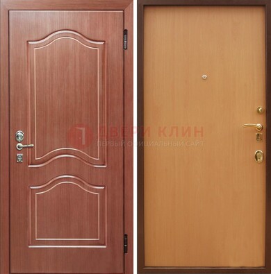 Входная дверь отделанная МДФ и ламинатом внутри ДМ-159 в Калуге
