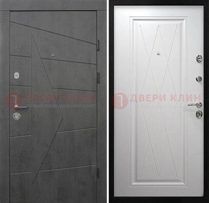 Темная железная дверь МДФ с рисунком ДМ-194 в Калуге