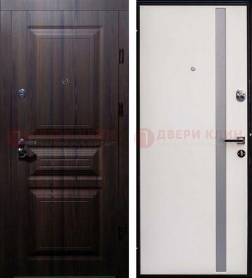 Филенчатая светлая входная дверь c МДФ Венге светлый ДМ-254 в Калуге