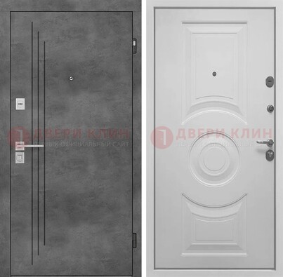 Металлическая коричневая дверь с МДФ Махагон внутри ДМ-287 в Калуге