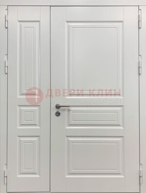Полуторная светлая металлическая дверь с МДФ ДМ-336 в Калуге