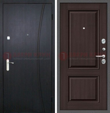 Темная стальная дверь с МДФ панелями ДМ-362 в Калуге