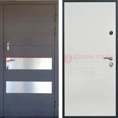 Металлическая дверь МДФ темная и светлая ДМ-420 в Калуге