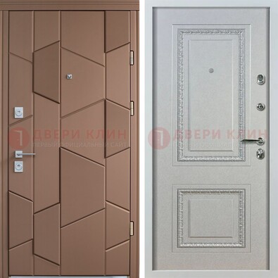 Квартирная стальная дверь с разными панелями МДФ ДМ-496 в Калуге