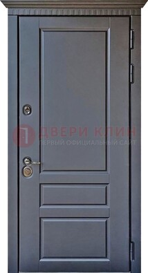 Тёмная входная дверь для коттеджа с МДФ ДМ-528 в Калуге