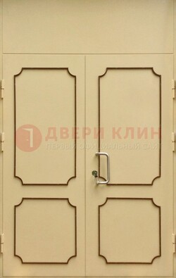 Светлая двухстворчатая дверь для загородного дома с МДФ ДМ-534 в Калуге