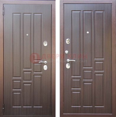 Теплая металлическая дверь с МДФ с двух сторон ДМ-80 в Калуге