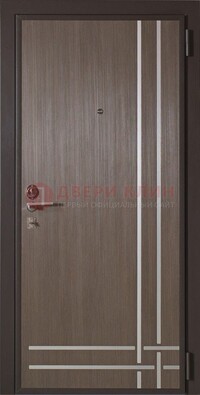 Квартирная стальная дверь с МДФ с декоративными вставками ДМ-89 в Калуге