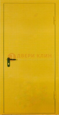 Желтая железная дверь с нитроэмалью ДН-5 в Калуге