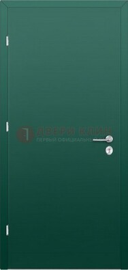 Зеленая стальная дверь с нитроэмалью ДН-6 в Калуге