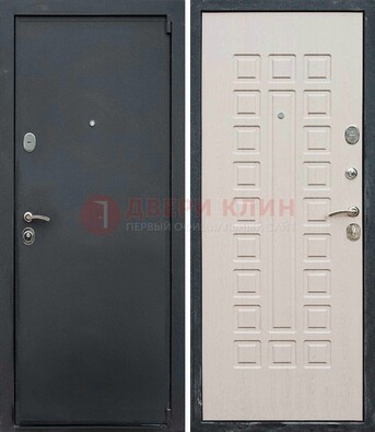 Черная металлическая дверь с порошковым покрытием ДП-101 в Калуге