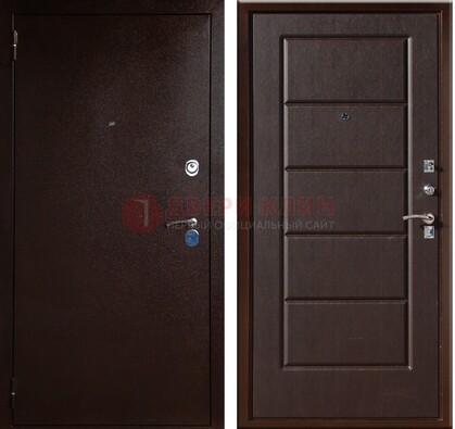 Темная входная дверь с порошковым окрасом ДП-113 в Калуге