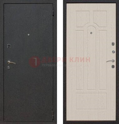 Серая входная дверь с порошковым покрытием МДФ внутри ДП-129 в Калуге