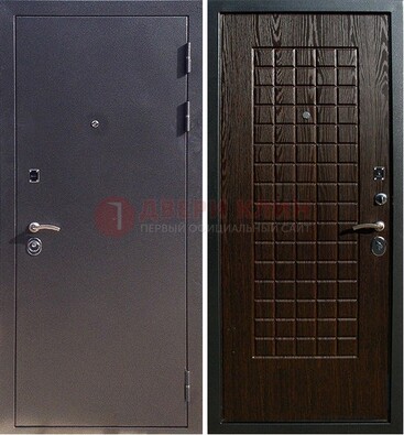 Серая металлическая дверь с порошковым напылением ДП-153 в Калуге