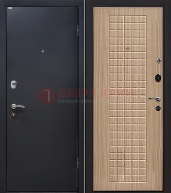 Черная металлическая дверь с порошковым покрытием ДП-157 в Калуге
