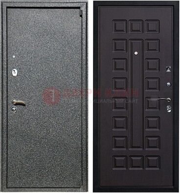 Черная стальная дверь с порошковым покрытием ДП-196 в Калуге