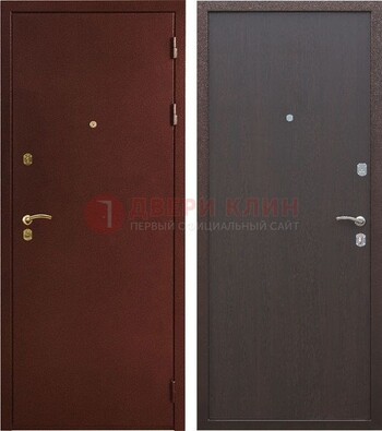 Бордовая входная дверь с порошковым покрытием ДП-201 в Калуге