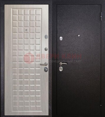 Черная входная дверь с порошковым покрытием ДП-206 в Калуге