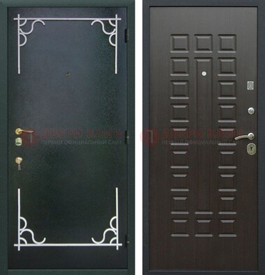 Входная дверь с порошковым покрытием Антик медь/Венге ДП-223 в Калуге