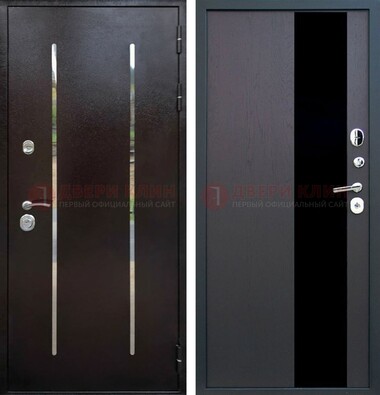 Стальная дверь с порошковым напылением с МДФ и стеклом ДП-230 в Уфе