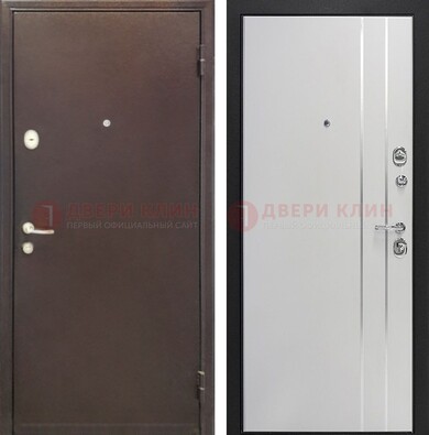 Входная дверь с порошковым покрытием с МДФ с молдингами ДП-232 в Калуге