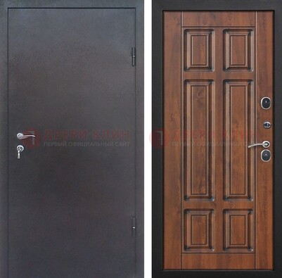 Темная входная дверь с порошковым покрытием с МДФ панелью ДП-235 в Калуге