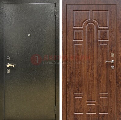 Металлическая дверь Темное серебро с порошковым покрытием и МДФ ДП-271 в Калуге
