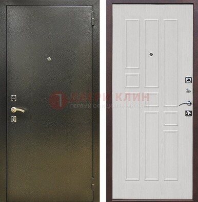 Входная дверь Темное серебро с порошковой отделкой и терморазрывом МДФ ДП-282 в Калуге