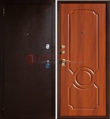 Темная железная дверь с порошковым напылением ДП-46 в Калуге