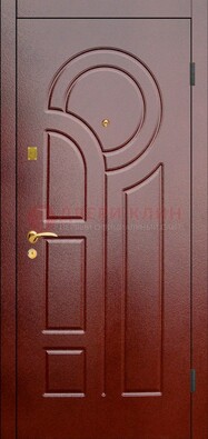 Красная металлическая дверь с порошковым окрасом ДП-57 в Калуге
