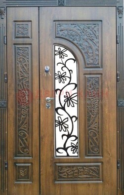 Морозостойкая металлическая парадная дверь ДПР-12 в Калуге