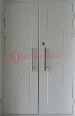 Парадная двухстворчатая дверь с фрезерованным МДФ ДПР-14 в Калуге