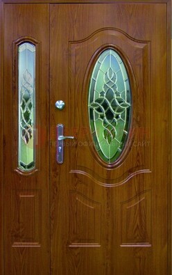 Парадная дверь со стеклянными вставками ДПР-73 для дома в Калуге