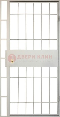 Железная решетчатая дверь в белом цвете ДР-19 в Калуге