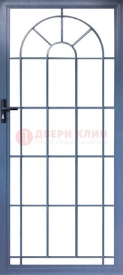 Синяя металлическая решетчатая дверь ДР-28 в Калуге