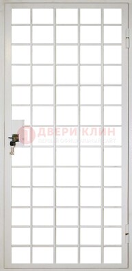 Белая металлическая решетчатая дверь ДР-2 в Калуге