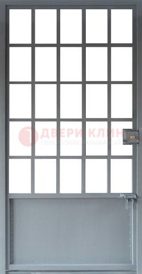 Металлическая решетчатая дверь в сером цвете ДР-7 в Калуге