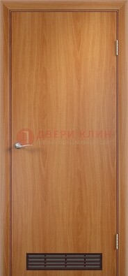 Светлая техническая дверь с вентиляционной решеткой ДТ-1 в Краснодаре