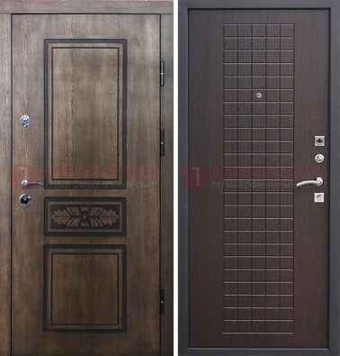 Входная резная дверь Итальянский орех с виноритом МДФ Махагон ДВТ-117 в Калуге