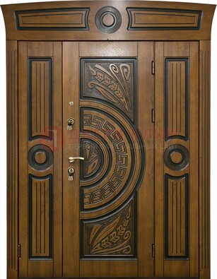 Парадная входная дверь с виноритом и узором ДВТ-194 в Калуге