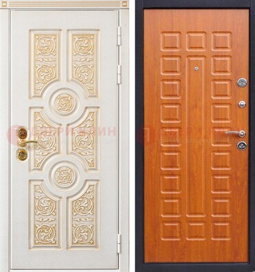 Белая железная дверь с виноритом ДВТ-230 в Калуге