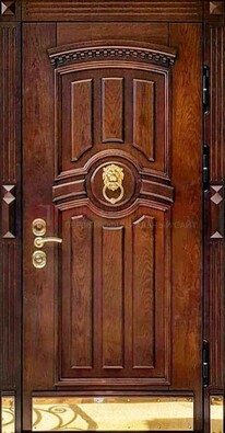 Входная дверь с виноритом в коричневом цвете ДВТ-236 в Калуге