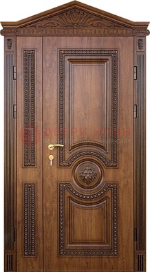 Узорная стальная дверь с виноритом для дома ДВТ-260 в Калуге