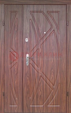 Железная тамбурная полуторная дверь с МДФ ПЛ-7 в Калуге